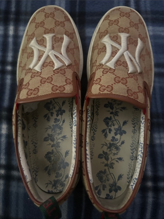 Gucci GG Supreme Monogram NY Logo Men’s Slip-On Fashion Sneakers Size 9+G 10 US main image 4